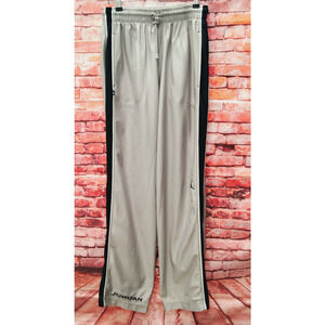Jordan Track Pants Large Gray Straight Elastic Waist Drawstring Ankle Zip
